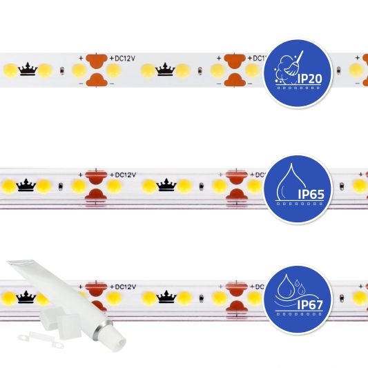 45 meter warm wit - Complete set Basic - 128 leds p/m