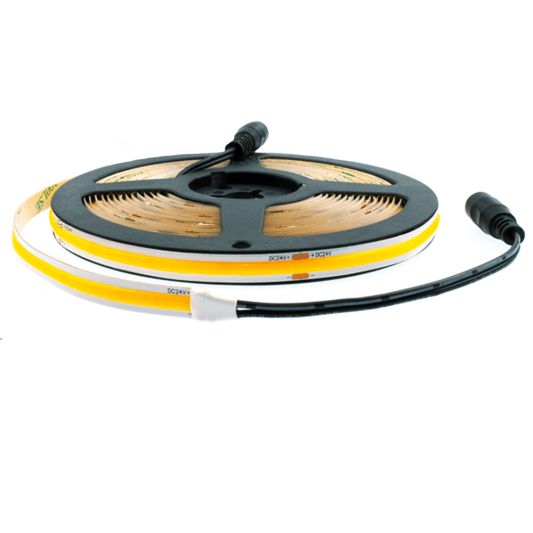 5 meter COB led strip IP20 24V - Extra warm wit 2400K - 384 leds p/m
