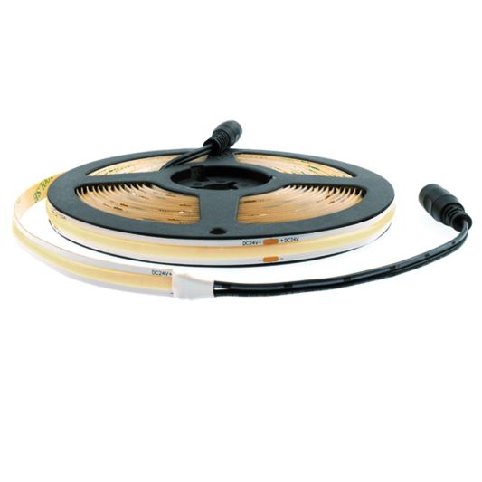 5 meter COB led strip IP20 24V - Koud wit 6500K - 384 leds p/m