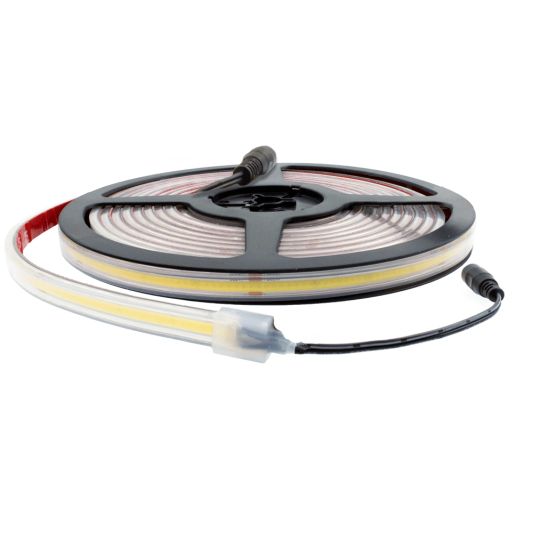 5 meter COB led strip IP65/67 24V - Koud wit 6500K - 384 leds p/m