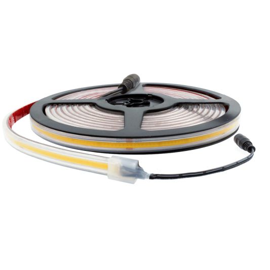 5 meter COB led strip IP65/67 24V - Warm wit 3000K - 384 leds p/m
