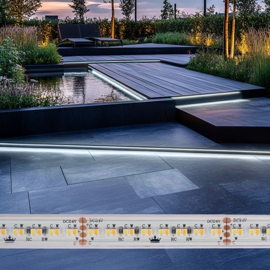 5 meter Dual White led strip voor buiten losse strip