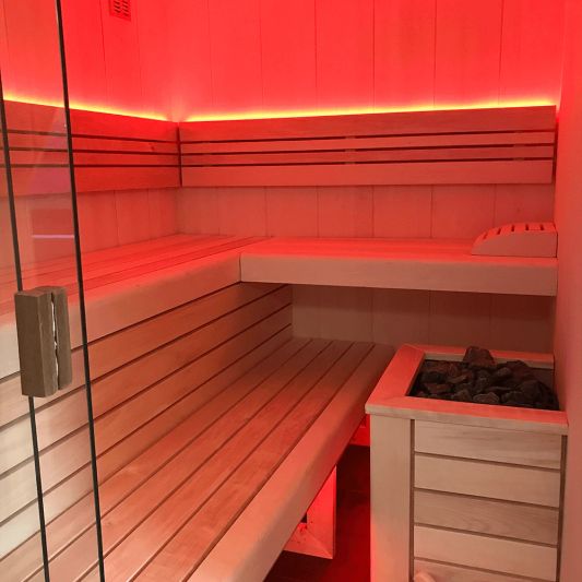 5 meter gekleurde COB led strip IP65/67 24V - Rode kleur - 384 leds p/m