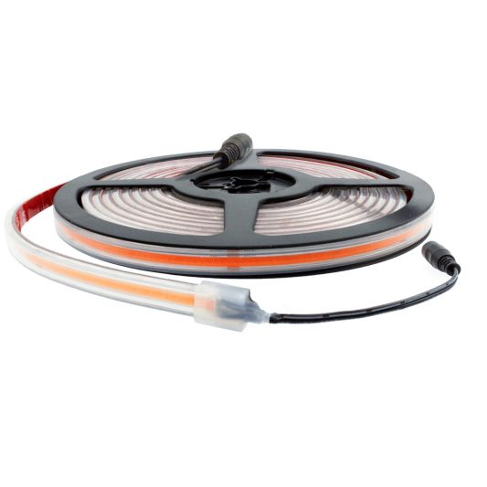 5 meter gekleurde COB led strip IP65/67 24V - Rode kleur - 384 leds p/m