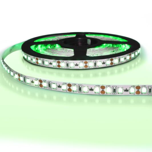 5 meter gekleurde led strip IP20 12V of 24V - Groene kleur - 120 leds p/m