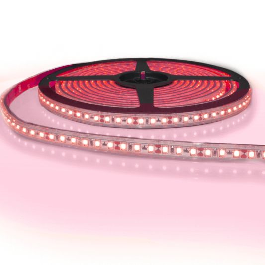 5 meter gekleurde led strip IP65/67 12V of 24V - Rode kleur - 120 leds p/m