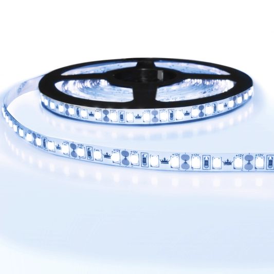 5 meter led strip IP20 12V of 24V - Koud wit 6500K - 120 leds p/m