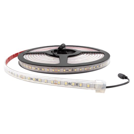 5 meter led strip IP65/67 12V of 24V - Warm wit 3000K - 120 leds p/m