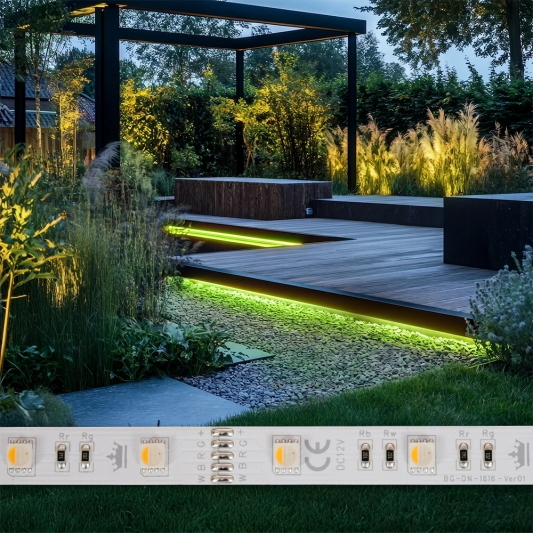 5 meter RGBW Basic led strip voor buiten losse strip