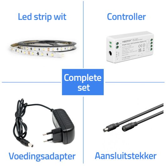 6 meter complete set witte led strip met Zigbee controller
