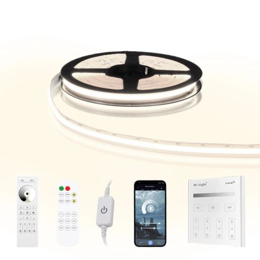 6 meter Helder Wit led strip COB met 600 leds per meter - complete set