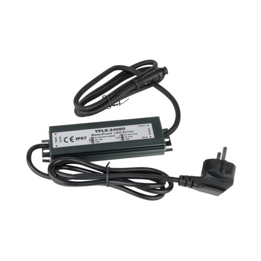60 Watt - 24V / 2,5A waterdichte adapter voor Zigbee buitenverlichting