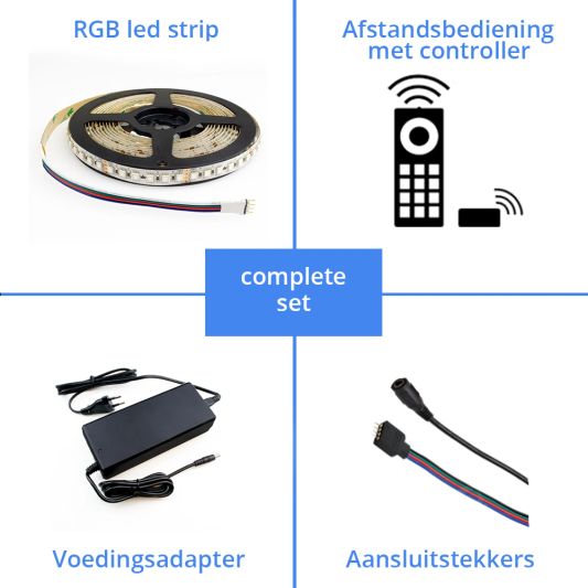 7 meter RGB Pro led strip complete set - 840 leds