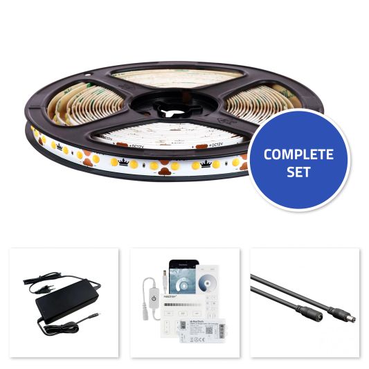 7 meter warm wit - Complete set Basic - 128 leds p/m