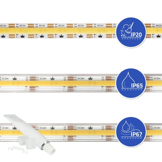 8 meter Dual White led strip complete set - Prime 608 leds