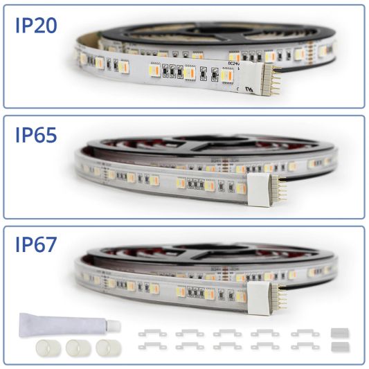 8 meter RGBWW led strip Premium met 480 leds - complete set