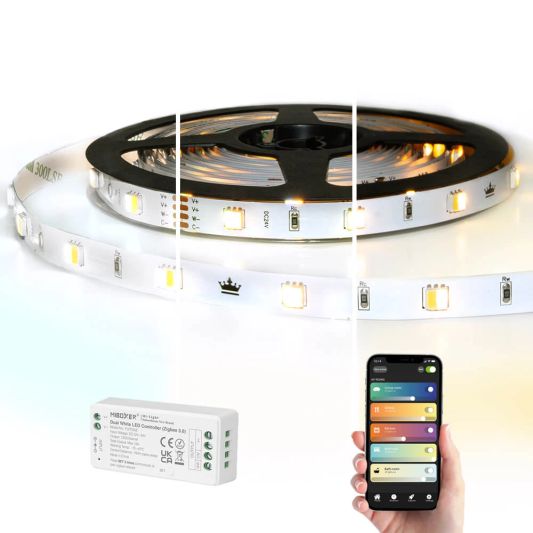 9 meter complete set Dual White led strip met Zigbee controller
