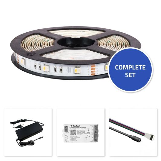 9 meter complete set RGBW led strip met Zigbee controller