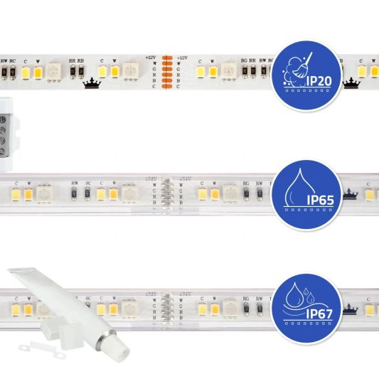 9 meter complete set RGBWW led strip met Zigbee controller