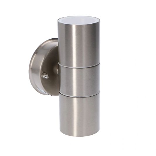 Aluminium up down wandlamp voor buiten met Zigbee GU10 spot - Rond