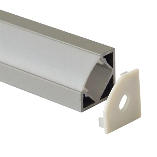 Bedverlichting 2 zijden complete set 2 meter LED strip warm wit met bewegingssensor en hoekprofiel