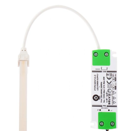 COB Neon inclusief profiel - Overal knipbaar - 15cm kabel met connector
