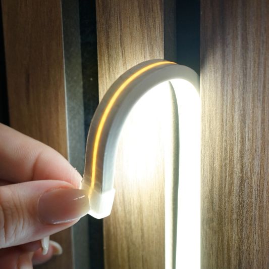 COB Neon inclusief profiel - Overal knipbaar - Warm wit losse strip - 1m