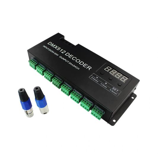 DMX controller voor led strips 24 kanaals
