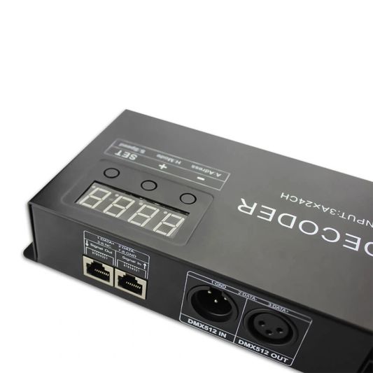 DMX controller voor led strips 24 kanaals