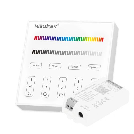 Draadloos Milight touch wandpaneel & wifi controller voor RGB led strips - complete set