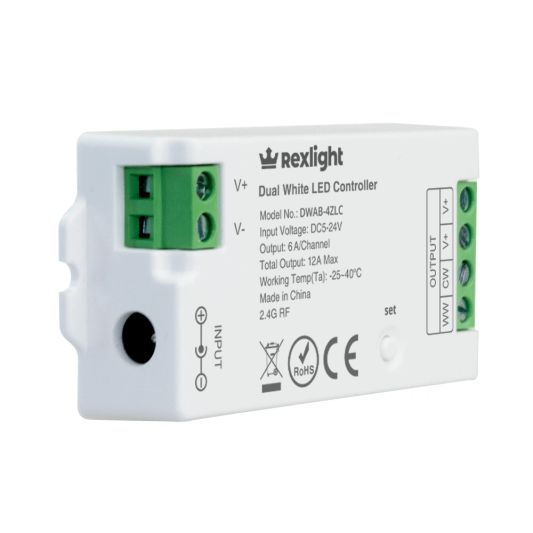 Draadloze Touch wanddimmer Dual White zwart - compleet