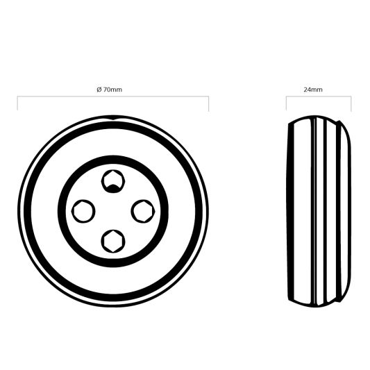 Draadloze touch wanddimmer & wifi controller voor Dual White led strips - complete set