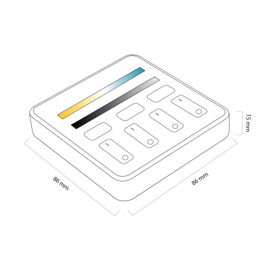 Dual White 4-zone Touch Panel op batterij