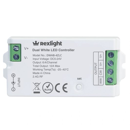 Dual White 4-zone Touch Panel op batterij met controller