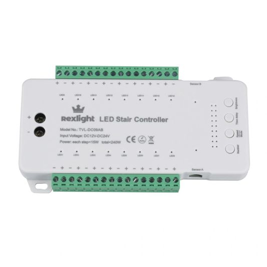 Dynamische trapverlichting set 50 cm voor max. 16 treden inclusief sensoren en 1 programma - Warm wit licht