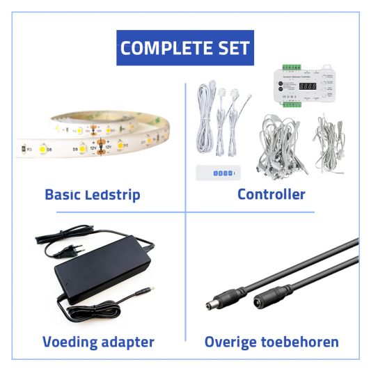 Dynamische trapverlichting set Basic 50 cm