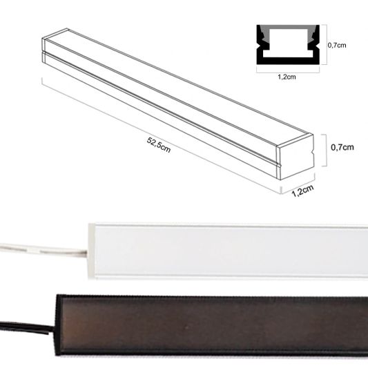 Dynamische trapverlichting set Basic 50 cm met profiel