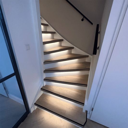Dynamische trapverlichting set Premium 130 cm met profiel