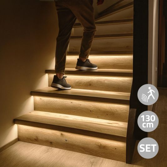 Dynamische trapverlichting set Premium 130 cm
