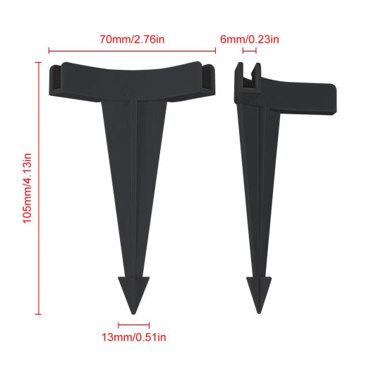 Grondspies ten behoeve van neon ledstrips - Hoek