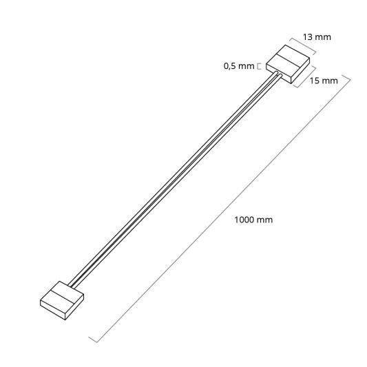 Kabel 100cm met 2 koppelstukken solderen niet nodig