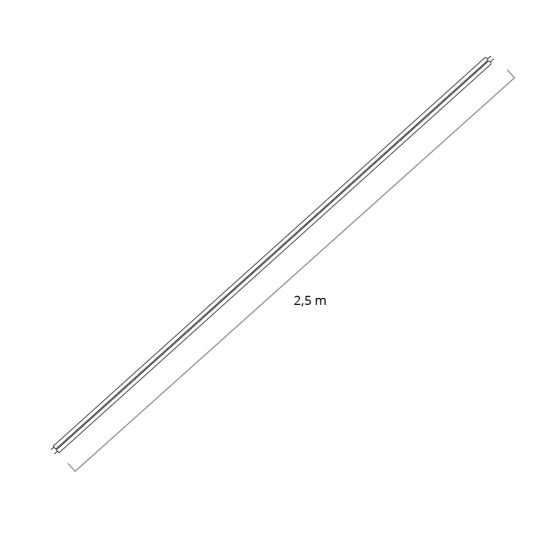 Kabel led strip wit los 2,5 meter