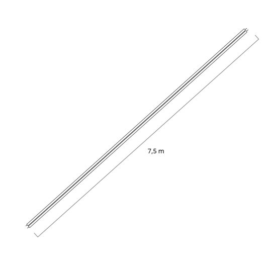 Kabel led strip wit los 7,5 meter