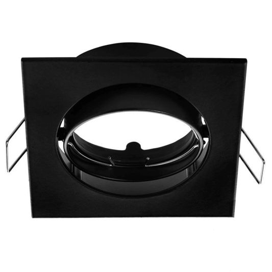 Kantelbare spot armatuur vierkant - zwart - Geschikt voor GU10/MR16