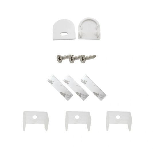 Klemmetjes en eindkapjes voor breed profiel opbouw rond en recht - PRBR-OBRDAC