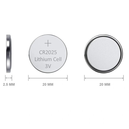 Knoopcel batterij (Lithium CR2025 3V) voor afstandsbedieningen