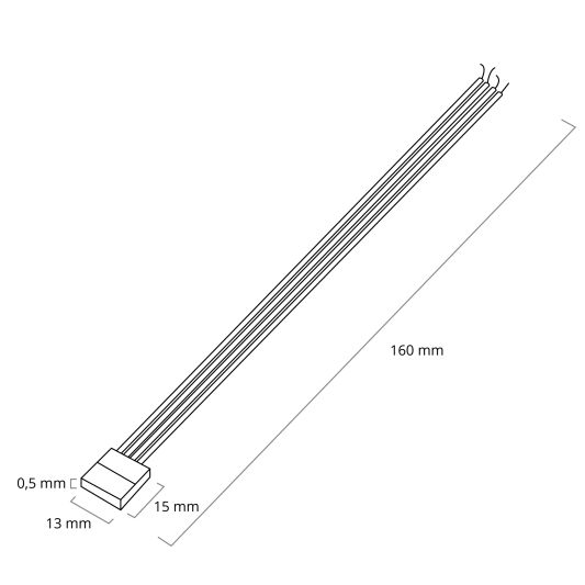 KOPPELSTUK MET RGB KABEL solderen niet nodig