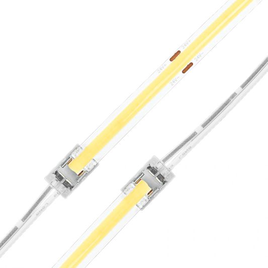 Koppelstuk tussen strip en kabel - COB Premium ledstrip 10 mm - solderen niet nodig
