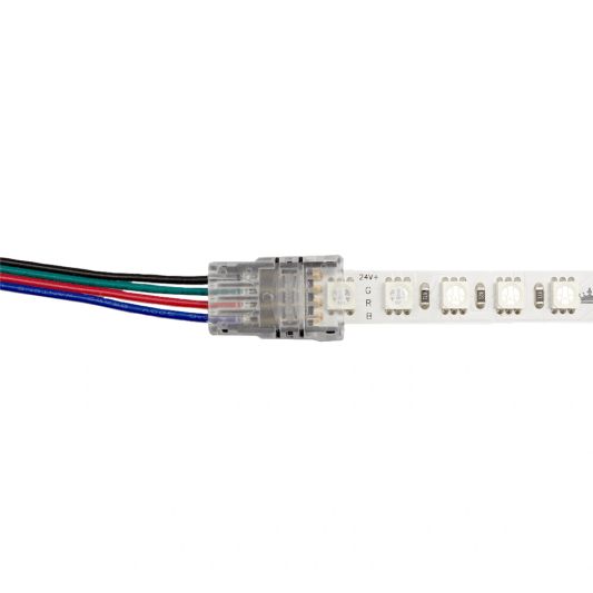 Koppelstuk tussen strip en kabel - RGB pro ledstrip IP20 - solderen niet nodig
