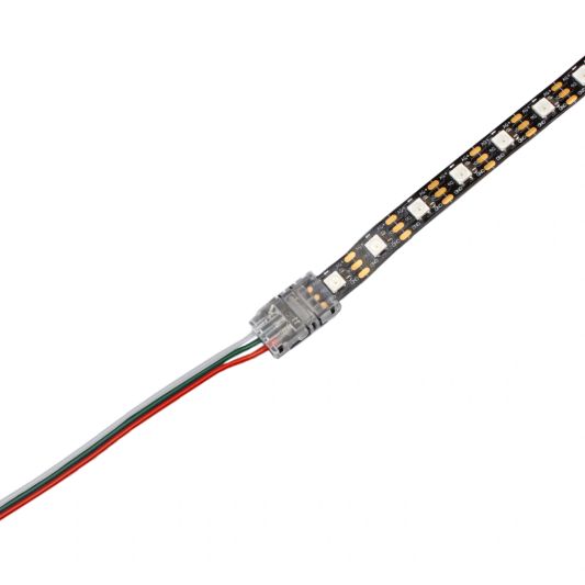 Koppelstuk tussen strip en kabel - WS2812b en WS2811 - solderen niet nodig